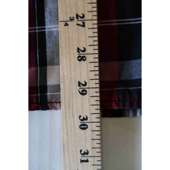 Chalc Shirt Mens Size XL Long Sleeve Button-Up Black Red Plaid Western Rodeo - Picture 9 of 9